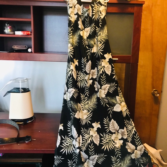 Tropical shear fabric palm leaf dress Kathy led - Picture 6 of 7